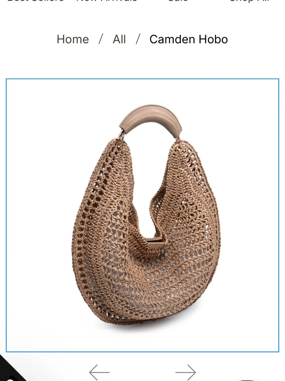 NWT ANTHROPOLOGIE URBAN EXPRESSIONS STRAW CAMDEN HOBO $98